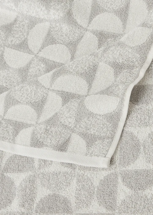 Grey Curve Design Towel - Hand Towel Image 2