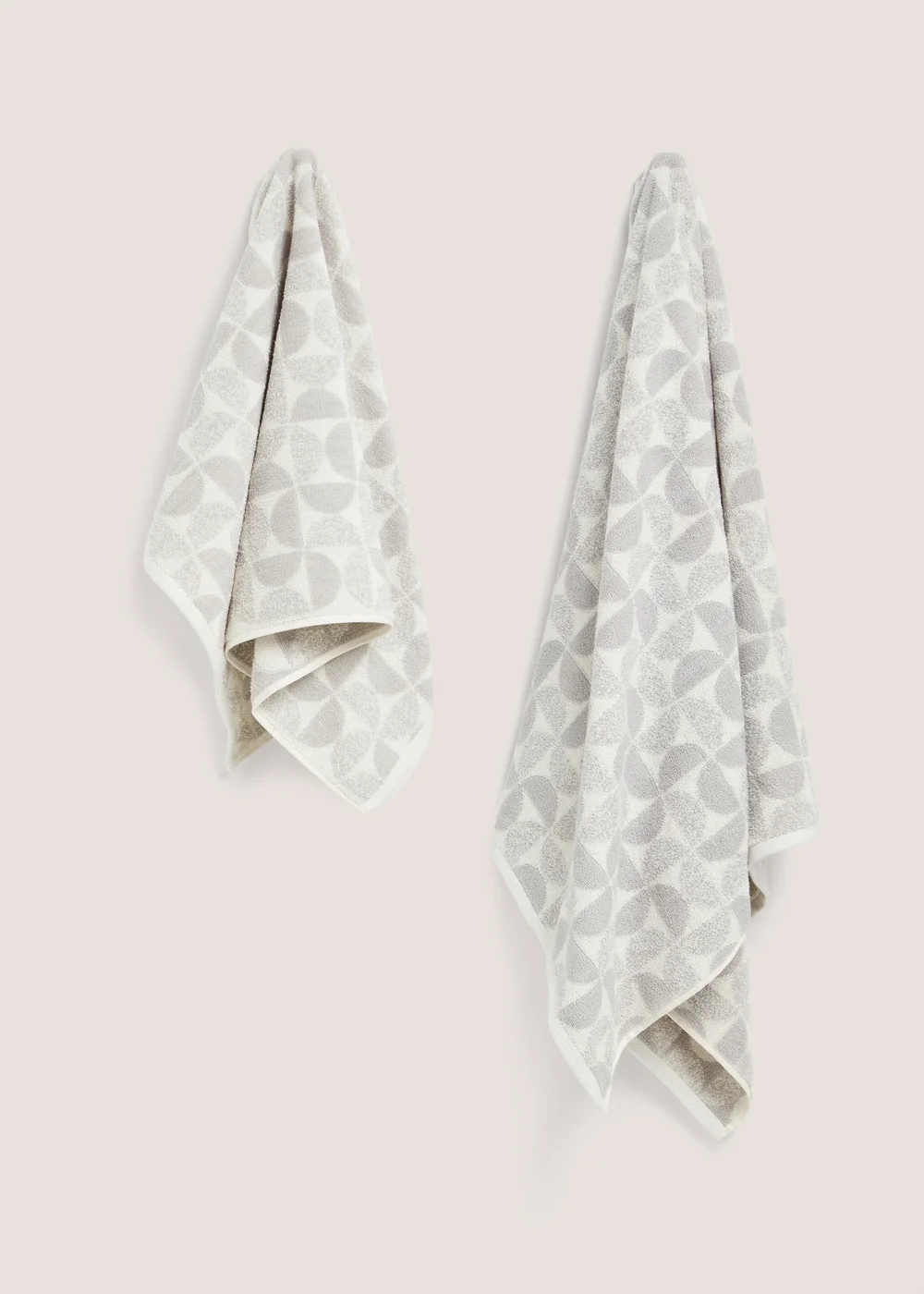 Grey Curve Design Towel - Hand Towel Image 1