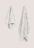Grey Curve Design Towel - Hand Towel Image 1