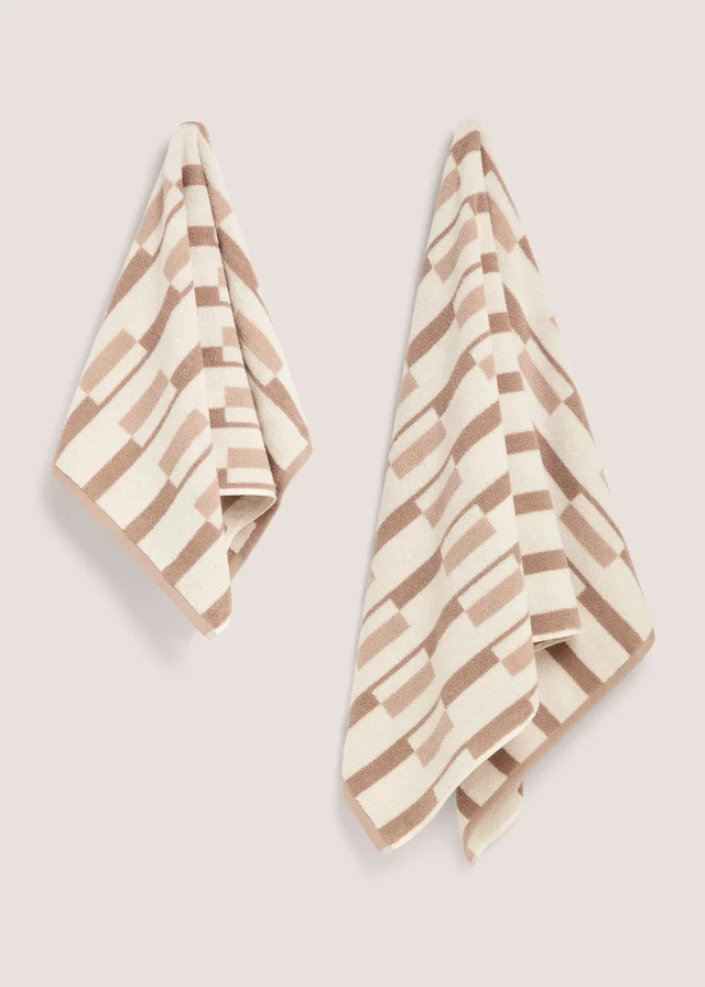 Beige Abstract Towels