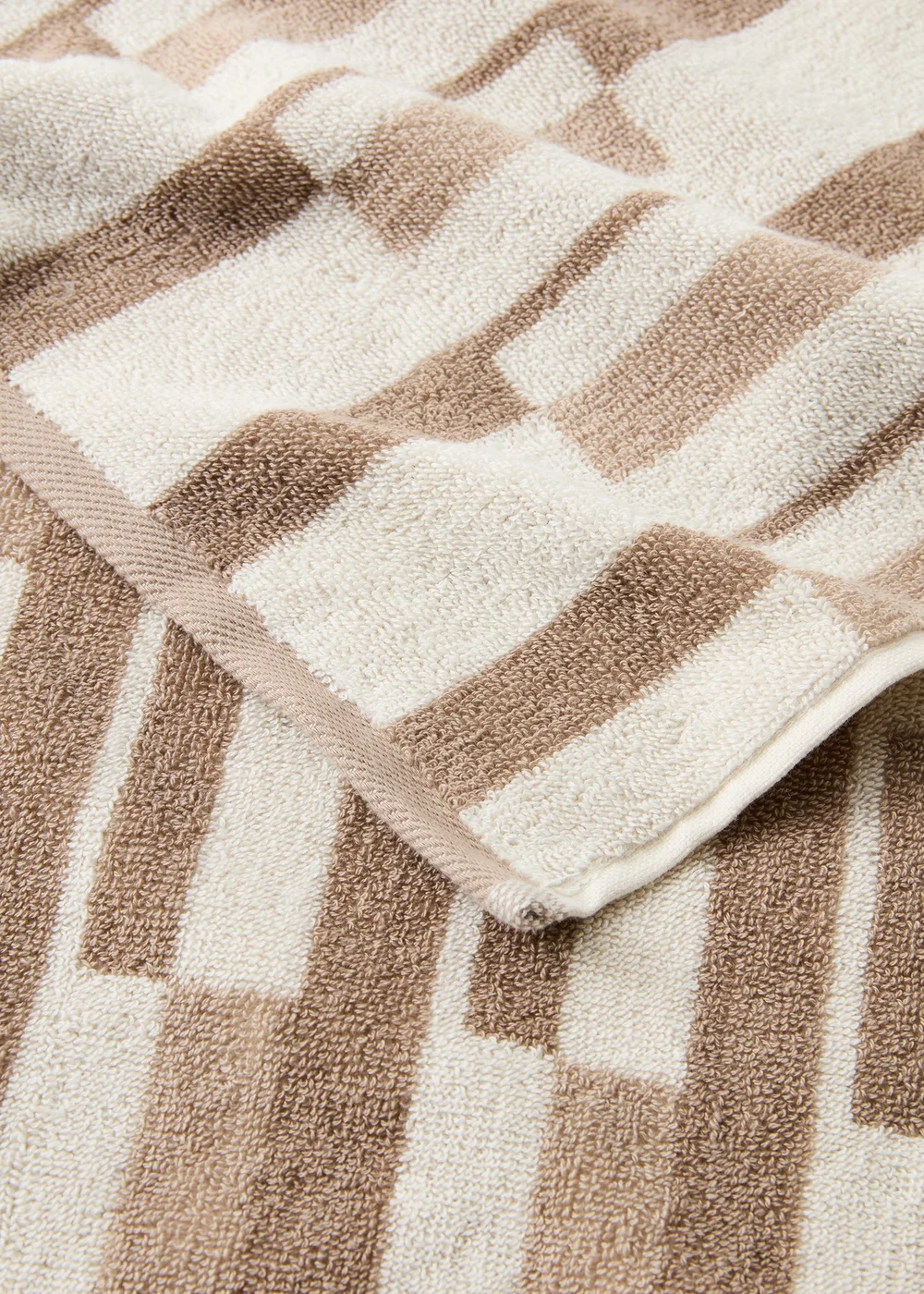 Beige Abstract Towels - Hand Towel Image 2