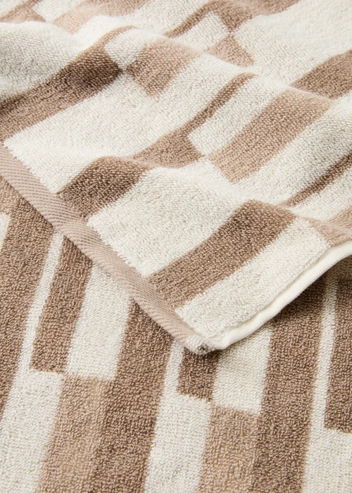 Beige Abstract Towels - Hand Towel Image 2