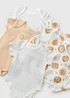 5 Pack Baby Animal Cloud Bodysuits (Newborn-23mths) - First Size Image 2
