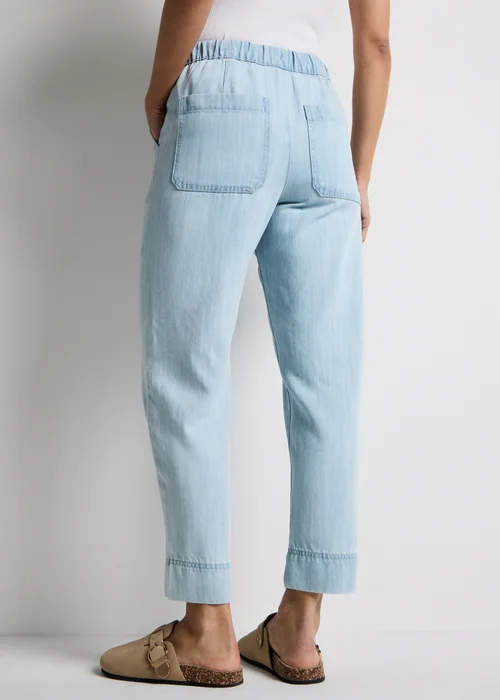 Light Blue Denim Utility Joggers - 8 Image 2