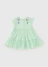 Girls Sage Embroidered Mesh Dress (Newborn-23mths) - Up to 1 Month Image 1