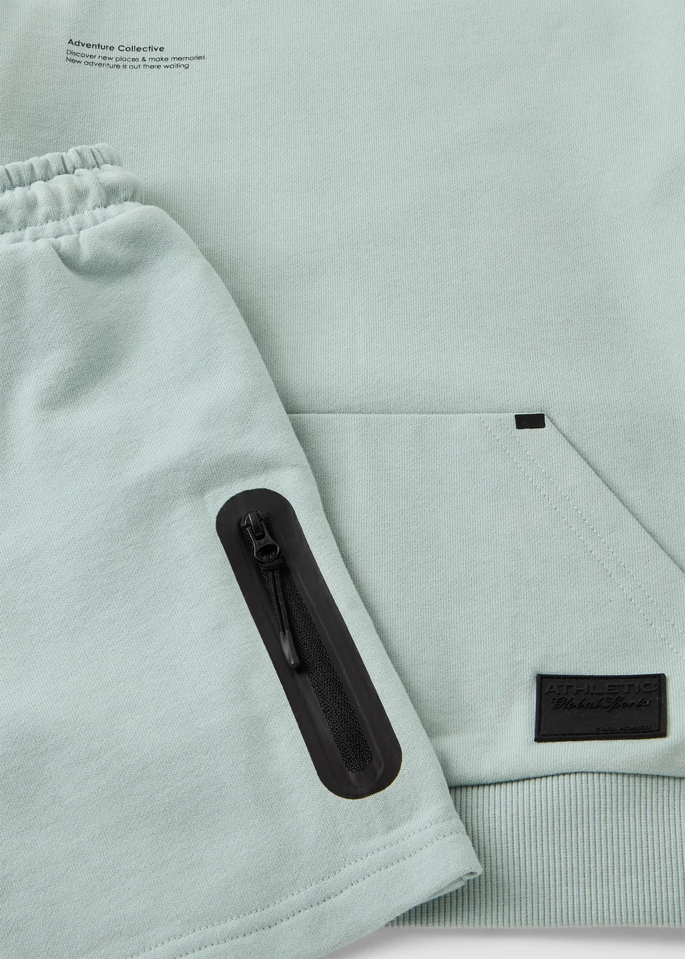 Boys Green Hoody And Short Set (7-15 Years) - Age 7 Years Image 2