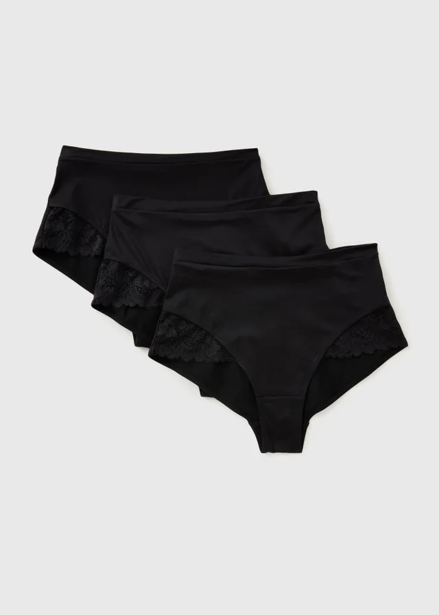 3 Pack Black Comfort Luxe Full Knickers