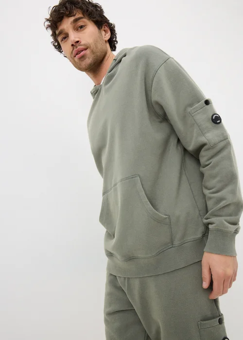Khaki Washed Co Ord Hoodie - Small Image 1