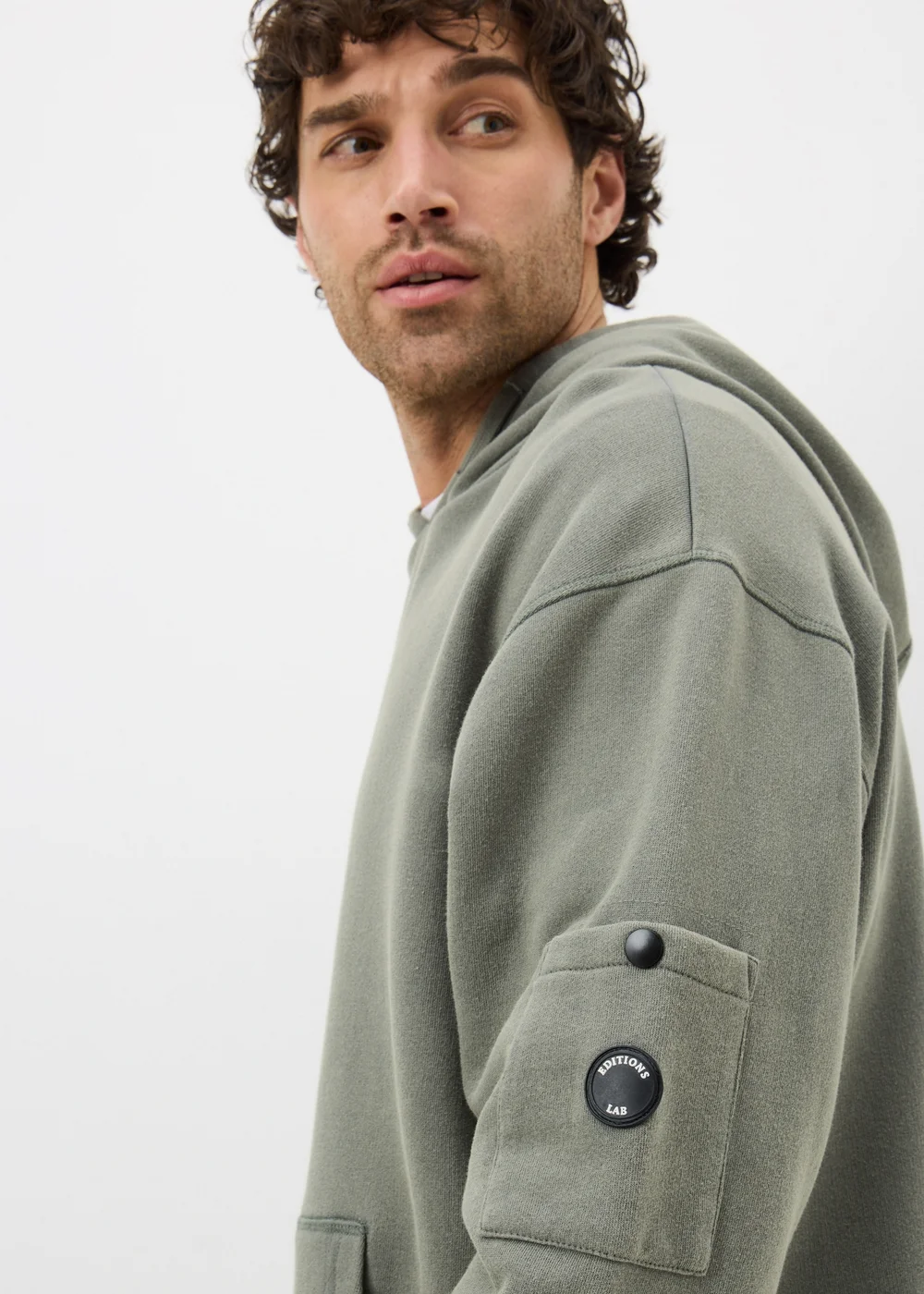 Khaki Washed Co Ord Hoodie - Small Image 2