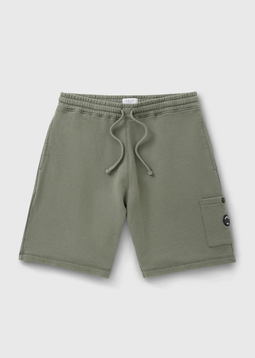 Khaki Washed Co Ord Jogger Shorts - S Image 4