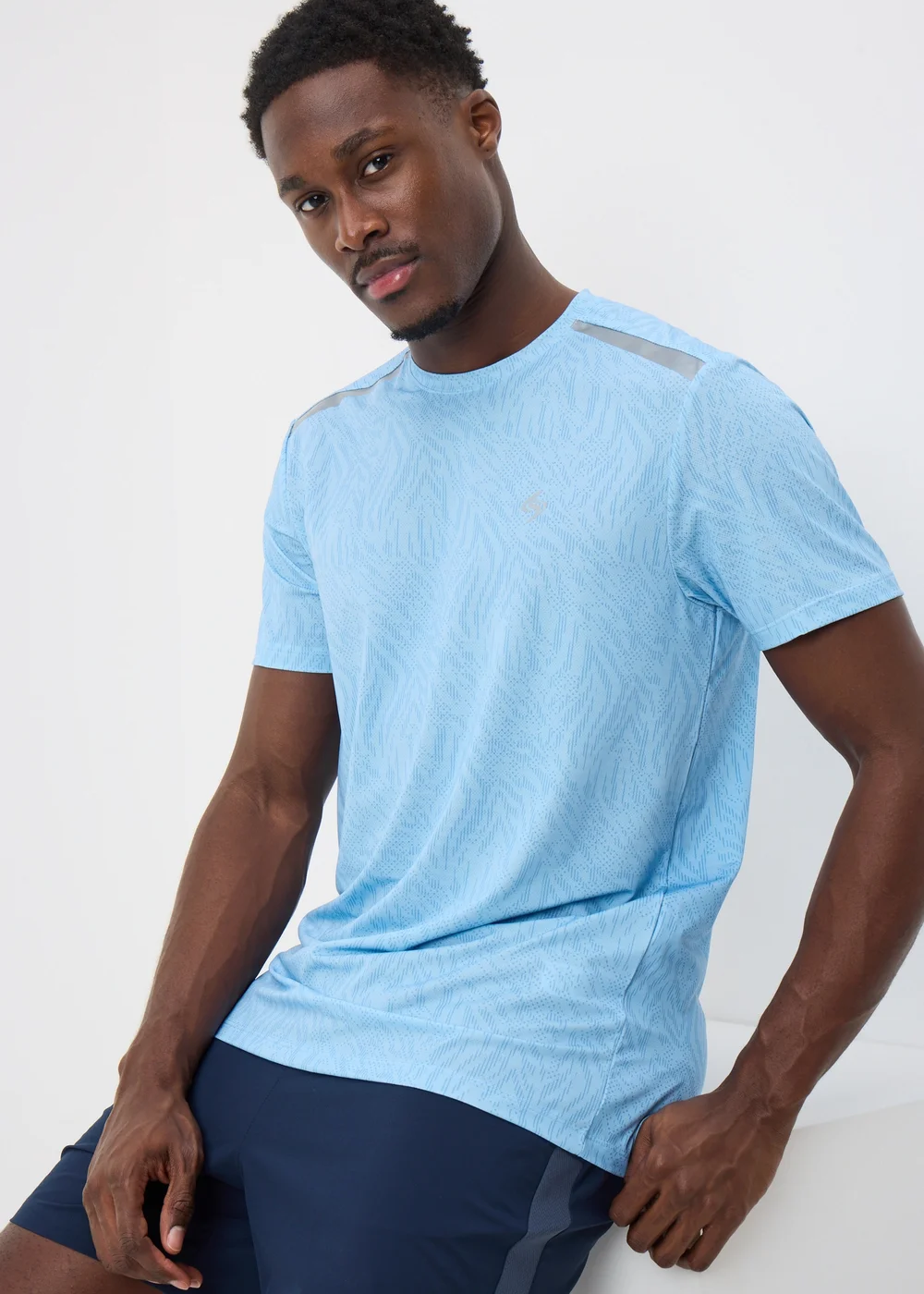 Souluxe Blue Printed T-Shirt - Small Image 1