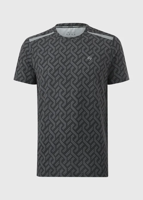 Souluxe Black Printed Sports Top - Small Image 4