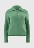 Green Zip Front Ribbed Cardigan - Extra small Image 4