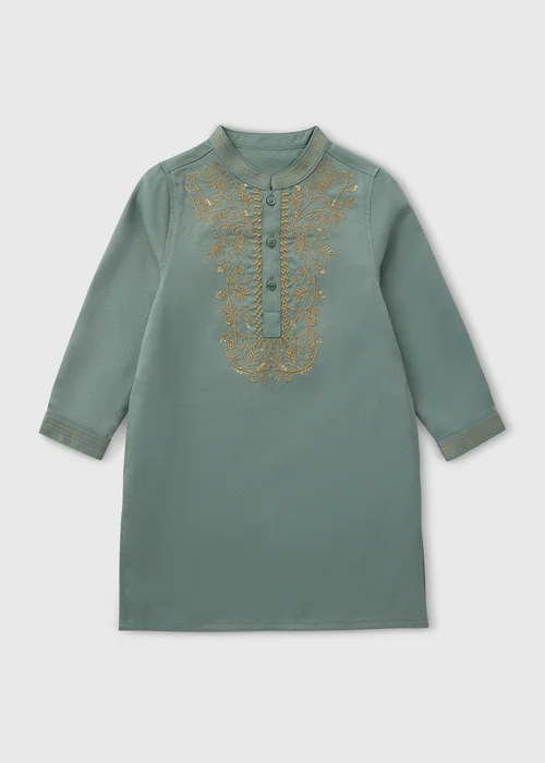 Boys Sage Kurta Shirt (1-7yrs) - 1 to 1 half years Image 1