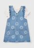 Girls Floral Denim Top & Pinafore Set (1-7yrs) - 1 to 1 half years Image 1