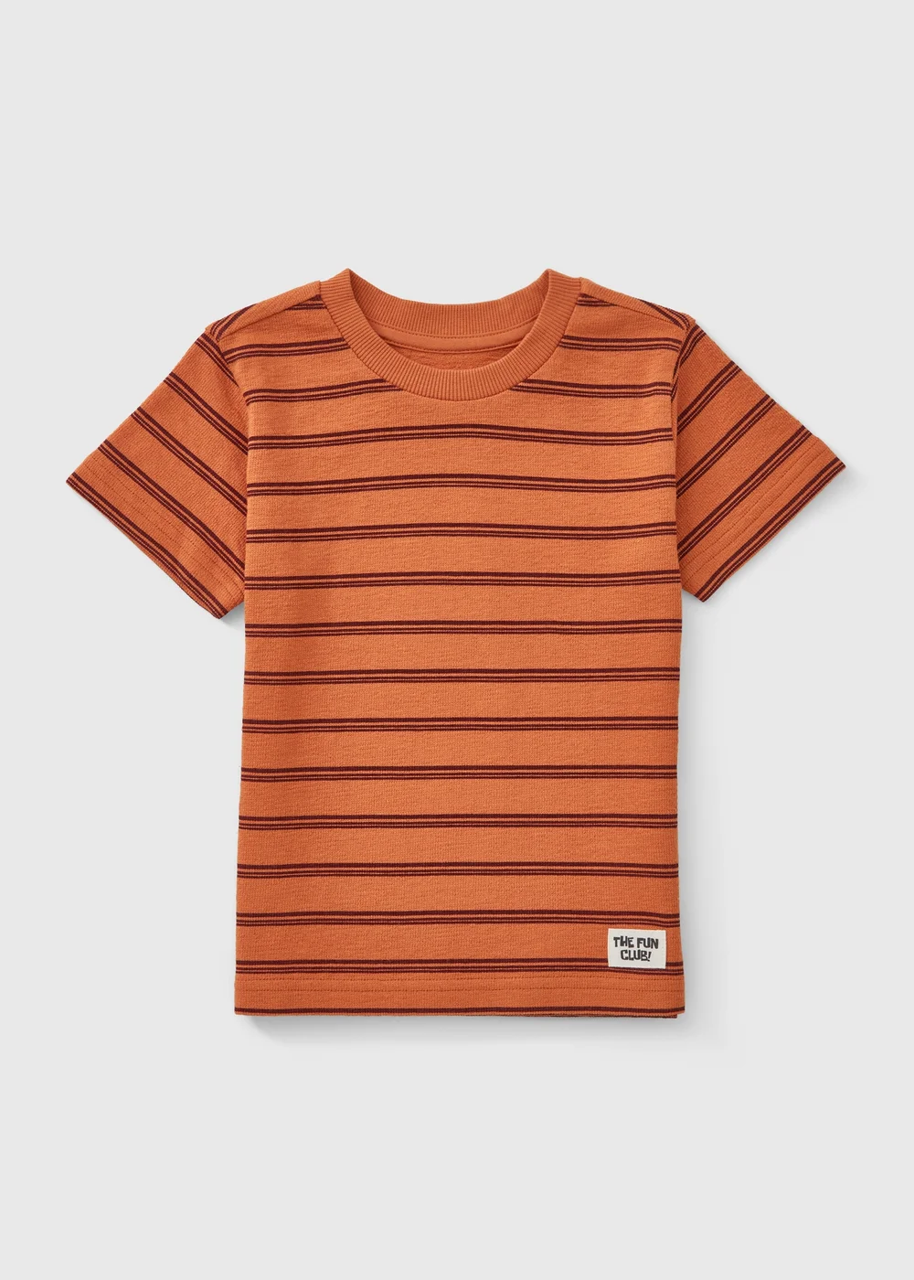 Boys Orange Textured Stripe T-Shirt (1-7yrs) - 1 to 1 half years Image 1