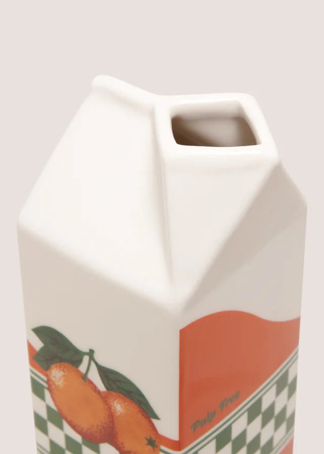 Orange Carton Vase