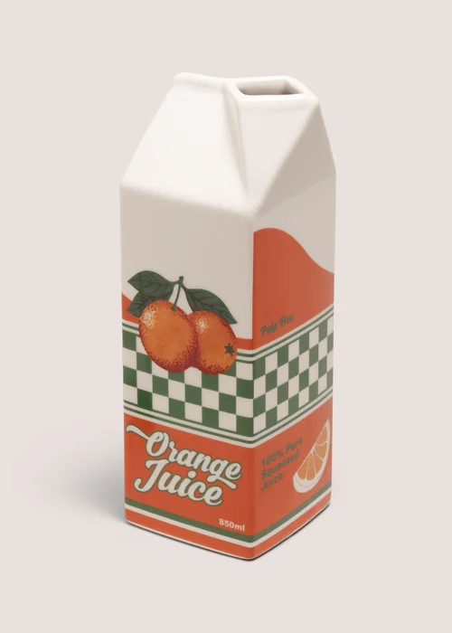 Orange Carton Vase Image 1