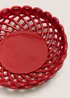 Red Woven Ceramic Bowl Image 2