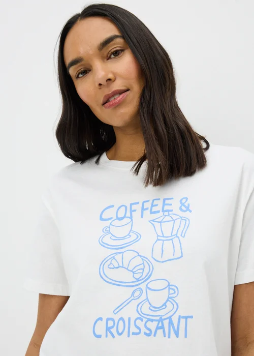 Blue Coffee & Croissant Pyjama Set - Extra small Image 2