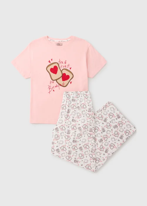 Pink Toast Print Pyjama Set - Extra small Image 3