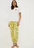 White Lemon Print Pyjama Set - Extra small Image 1