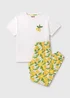 White Lemon Print Pyjama Set - Extra small Image 3