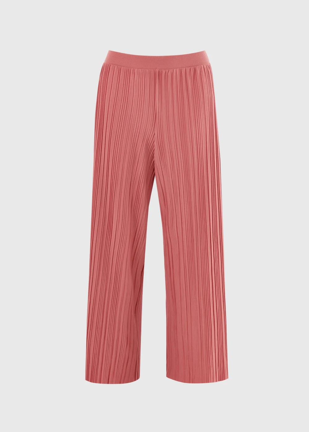 Pink Plisse Wide Leg Co Ord Trousers - Size 08 29 leg Image 4