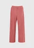 Pink Plisse Wide Leg Co Ord Trousers - Size 08 29 leg Image 4