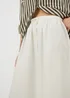 Cream Satin Drawstring Maxi Skirt - Size 8 Image 3