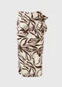 Chocolate Brown Floral Wrap Midaxi Skirt - Size 8 Image 1