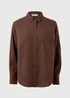 Chocolate Brown Linen Rich Shirt - Size 8 Image 3