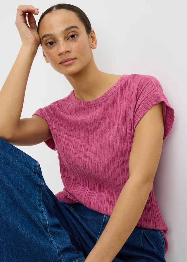 Pink Textured Top