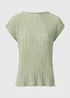 Sage Green Textured T-Shirt - Size 8 Image 1