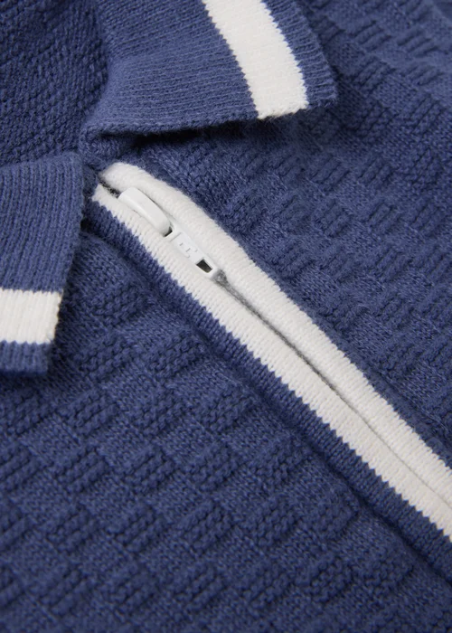 2 Piece Baby Blue Knit Polo & Shorts Set (Newborn-23mths) - Up to 1 Month Image 2