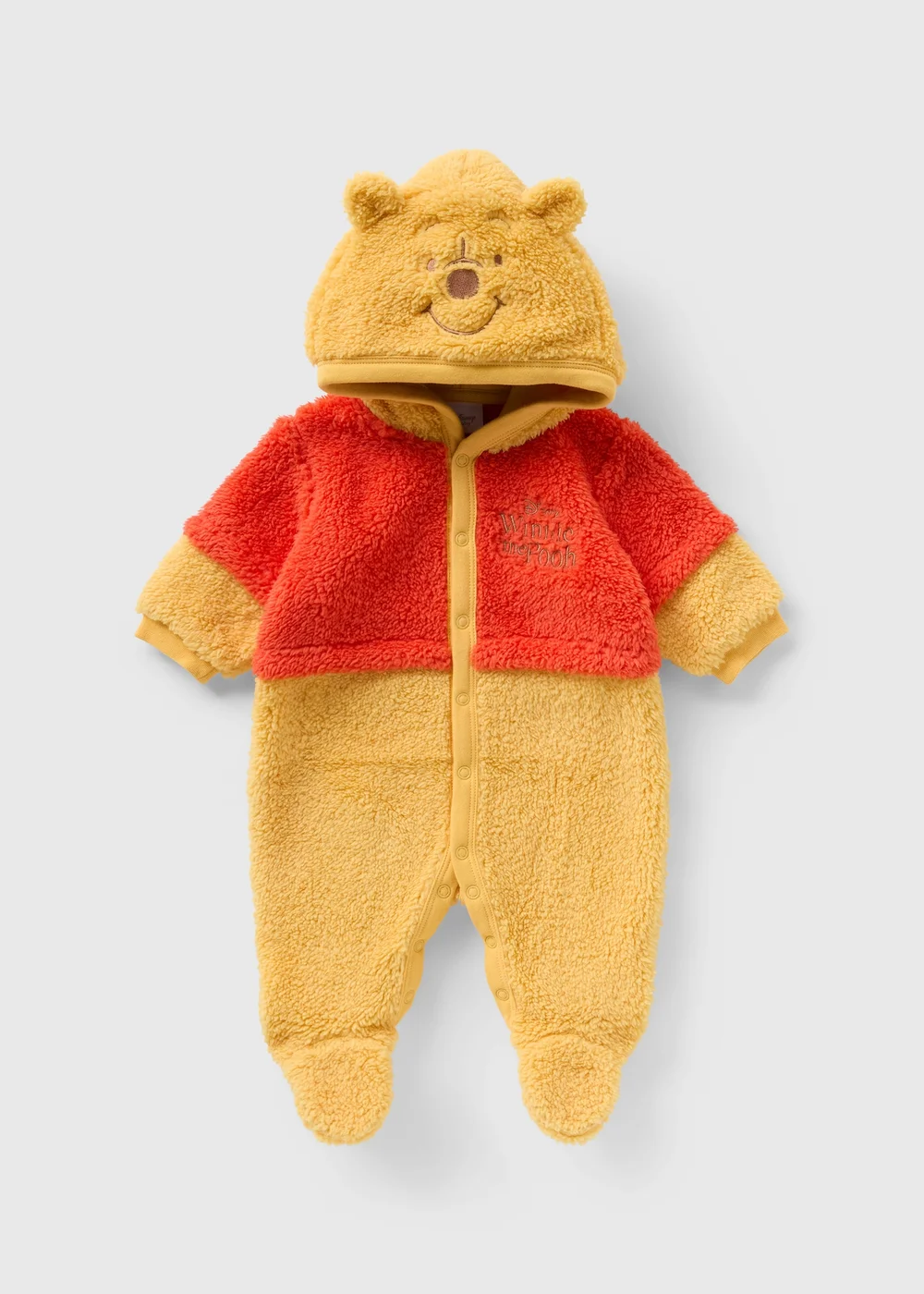 Baby Yellow Winnie The Pooh Pramsuit (Newborn-18mths) - Up to 1 Month Image 1