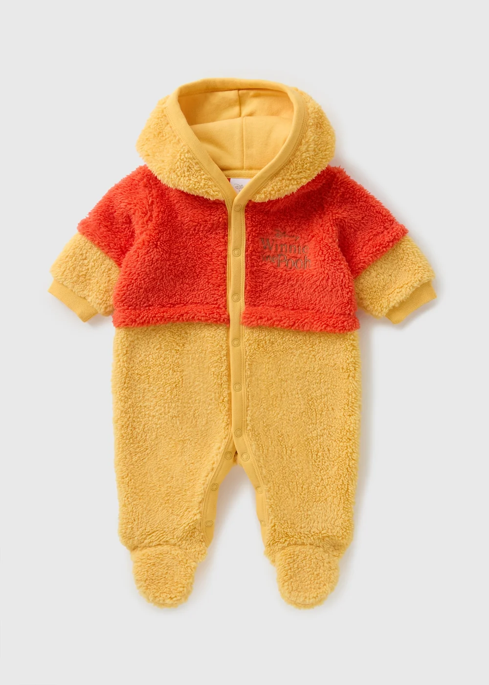Baby Yellow Winnie The Pooh Pramsuit (Newborn-18mths) - Up to 1 Month Image 2