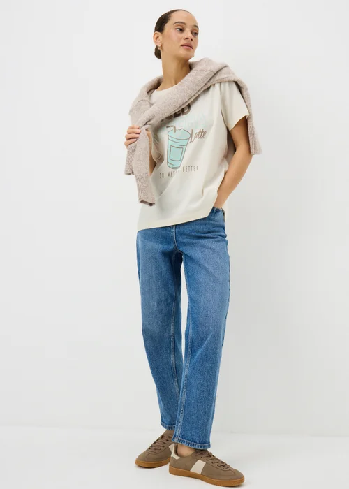 Cream Matcha Graphic T-Shirt - Small Image 1