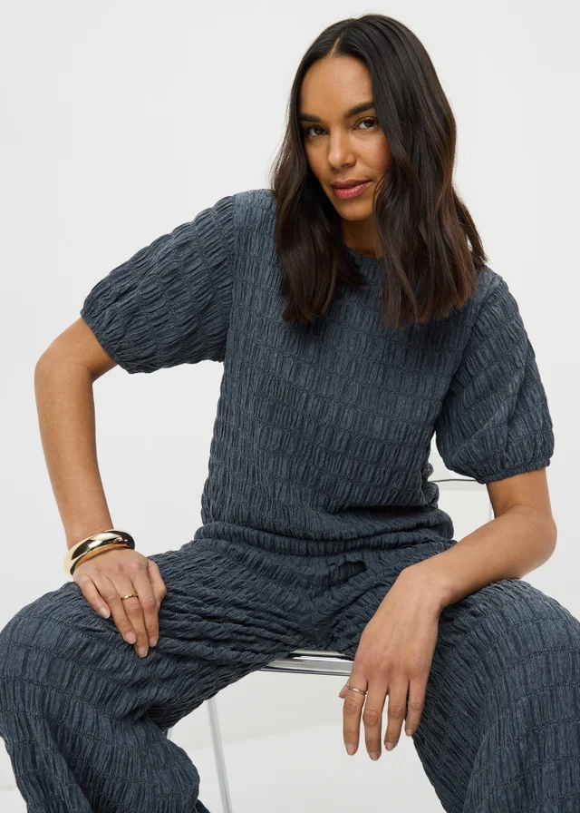 Slate Bubble Texture Co Ord Top