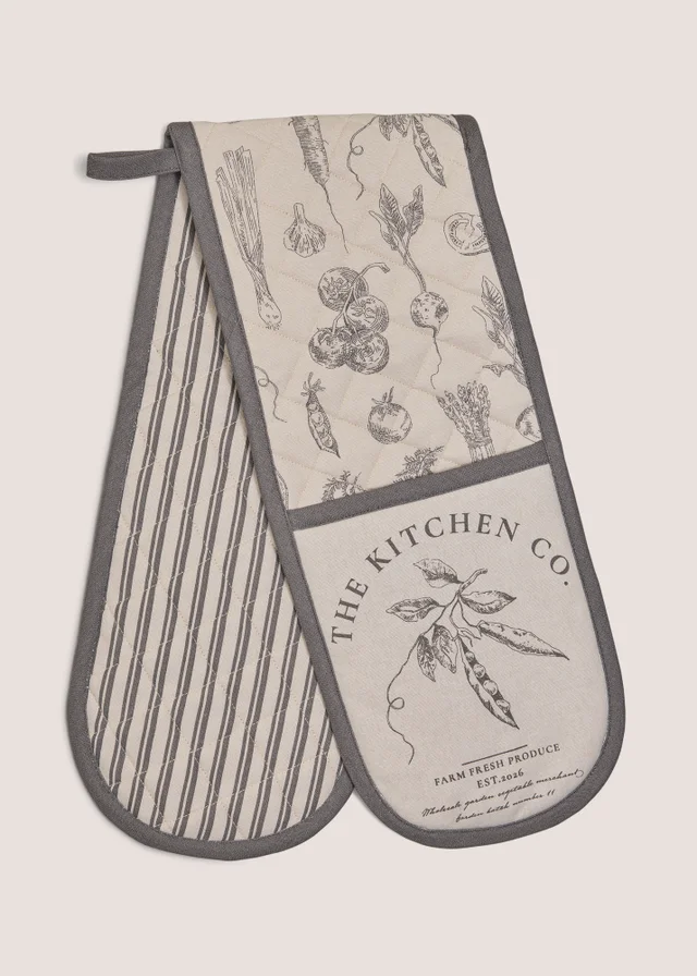 Kitchen Co Veg Print Oven Gloves