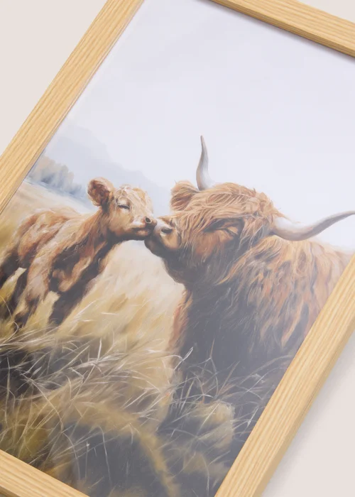 Mum & Baby Cow Wall Art Image 2