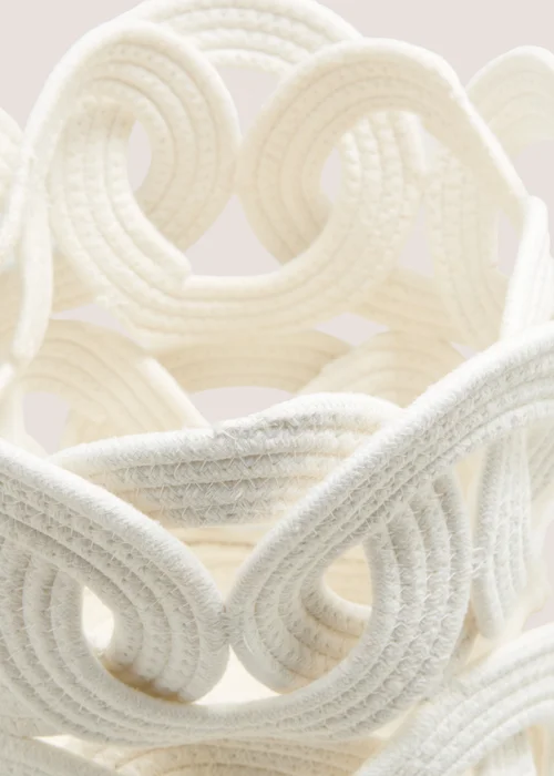 White Rope Design Basket Image 2