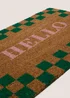Checkerboard Hello Door Mat Image 2