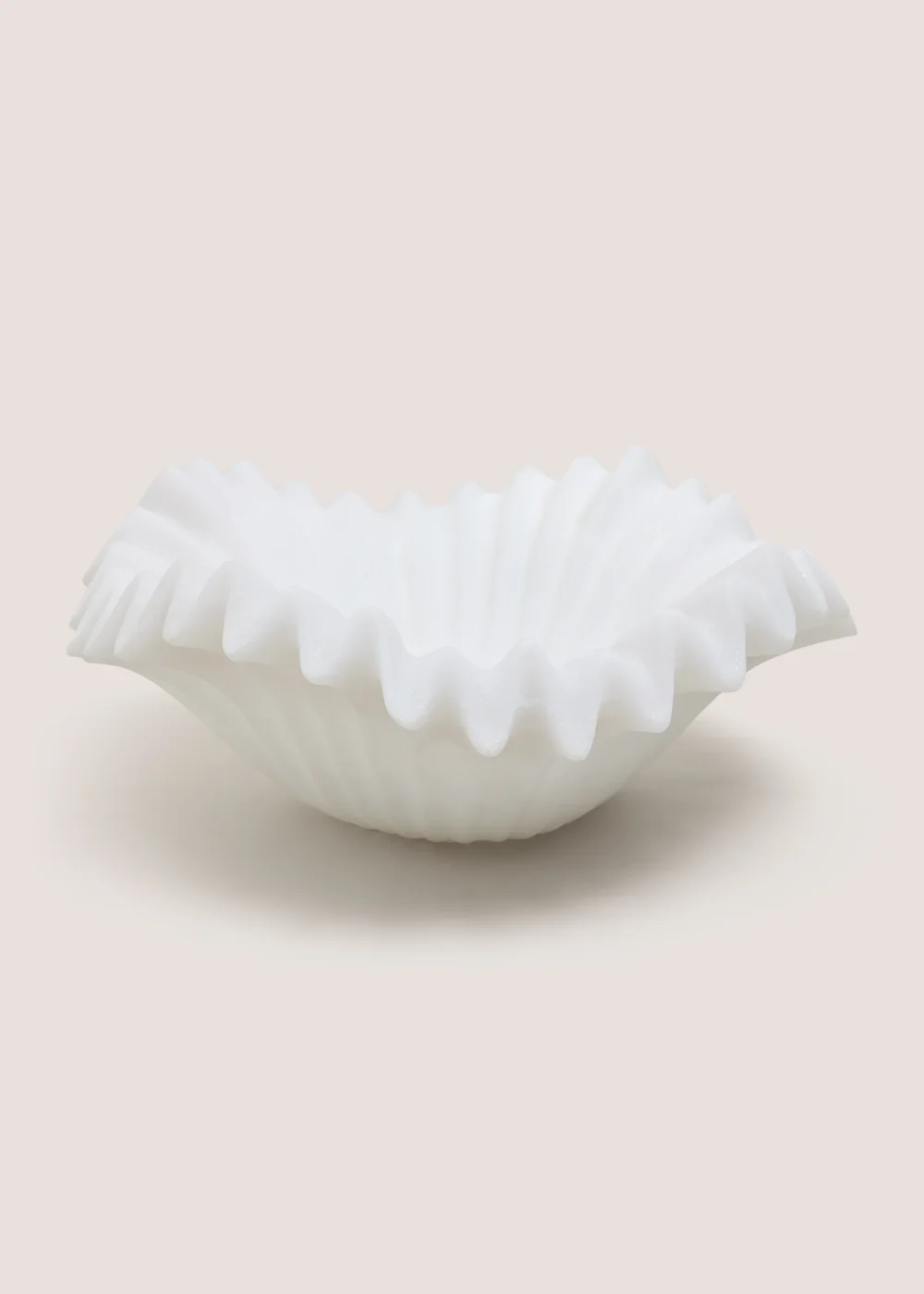 White Rib Wavy Bowl Image 1