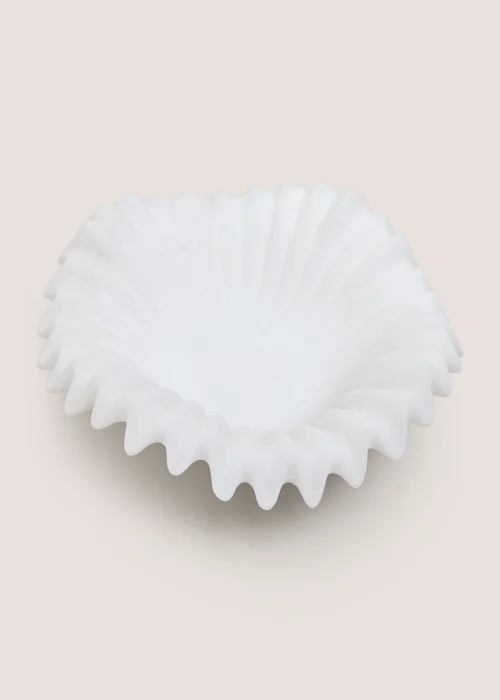 White Rib Wavy Bowl Image 2