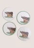 4 Pack Highland Cow Coasters Image 1