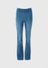 Mid Wash Flare Jeggings - Size 08 29 leg Image 1