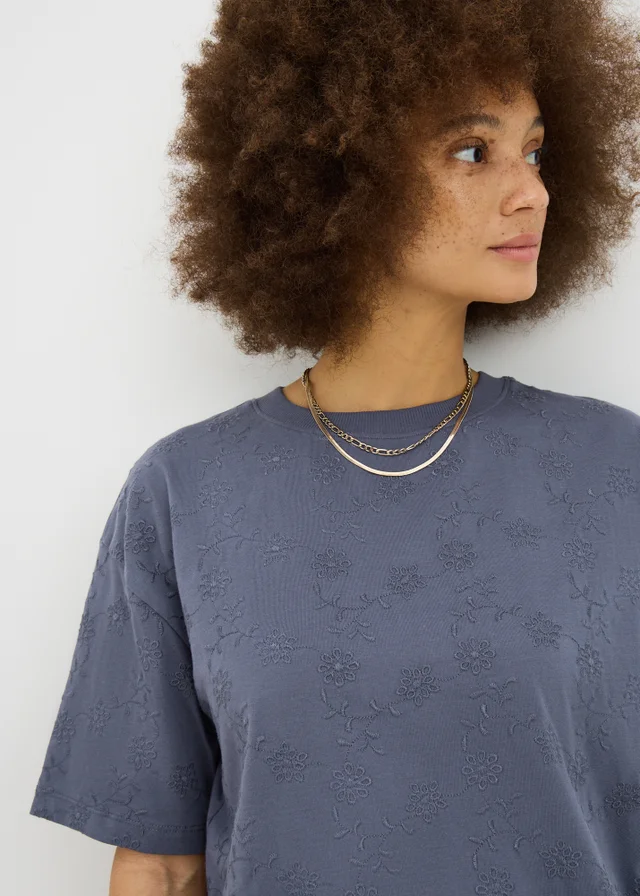 Slate Embroidered Box Top