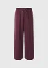 Souluxe Burgundy Wide Leg Jogging Bottoms - Small Image 4