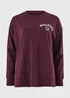 Souluxe Burgundy Graphic Sweatshirt - Small Image 3